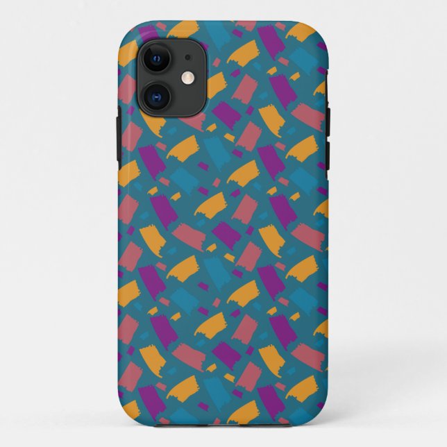 Capa Para iPhone 11 Padrão irregular muito colorido (Verso)