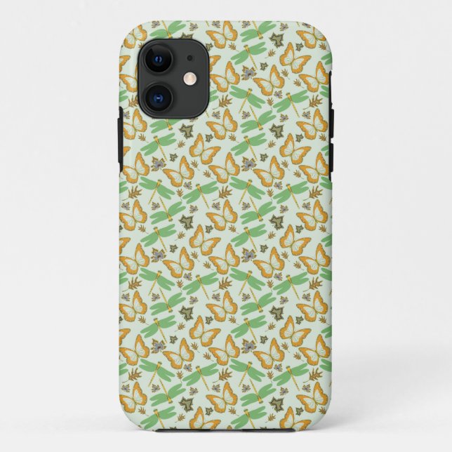 Capa Para iPhone 11 Padrão Maravilhoso de Borboleta (Verso)