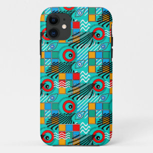 Capa Para iPhone 11 Padrão moderno abstrato criativo multicolorido