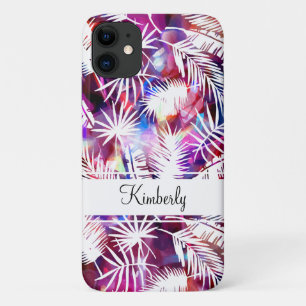 Capa Para iPhone 11 Padrão Monograma Tropical Abstrato Moderno
