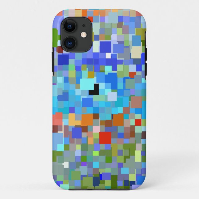 Capa Para iPhone 11 Padrão Mosaico Colorido (Verso)