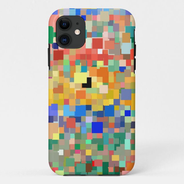Capa Para iPhone 11 Padrão Mosaico Colorido nº 2 (Verso)