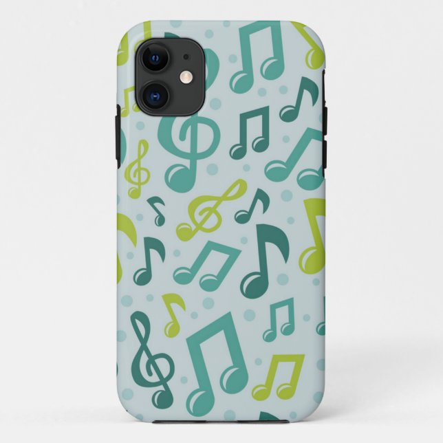 Capa Para iPhone 11 Padrão musical (Verso)