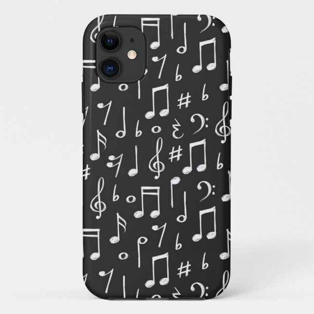 Capa Para iPhone 11 Padrão musical (Verso)