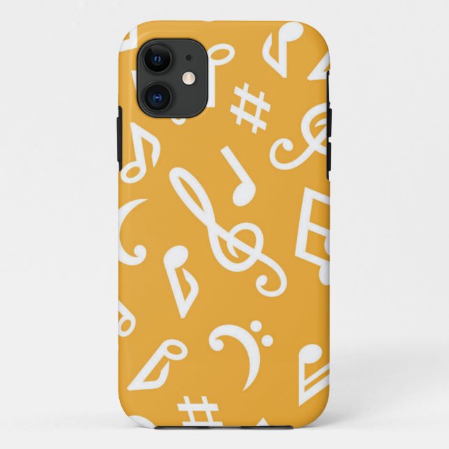 Capa Para iPhone 11 Padrão musical (Verso)