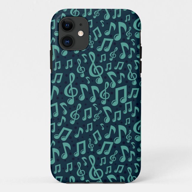 Capa Para iPhone 11 Padrão musical (Verso)