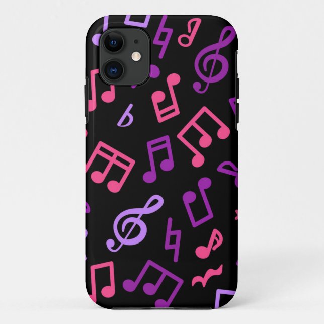 Capa Para iPhone 11 Padrão musical (Verso)