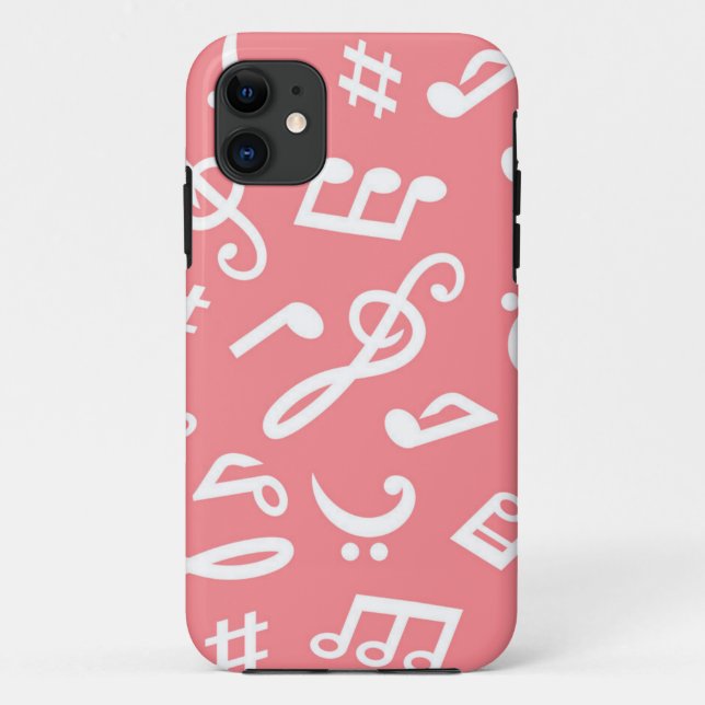 Capa Para iPhone 11 Padrão musical (Verso)