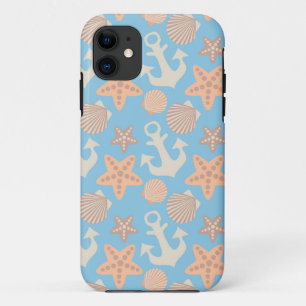 Capa Para iPhone 11 Padrão Náutico Pastel