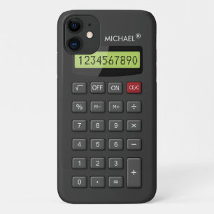 Capa Para iPhone 11 Padrão Personalizado da Calculadora Geeky Engraç