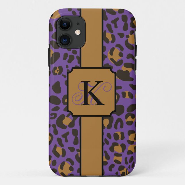 Capa Para iPhone 11 Padrão Personalizado de Impressão Animal Leopard J (Verso)