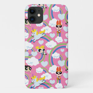 Capa Para iPhone 11 Padrão Powerpuff Girls & Donny Rainbow