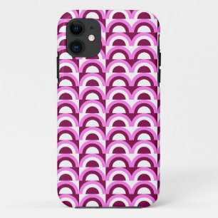Capa Para iPhone 11 Padrão psicodélico rosa elegante de meados do sécu
