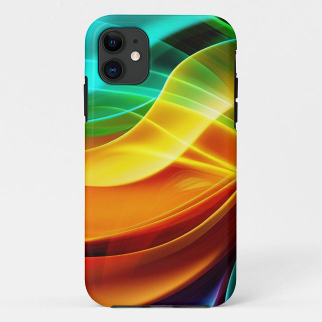 CAPA PARA iPhone 11 PADRÃO PSIQUEDÉLICO ARTÍSTICO MODERNO (Verso)
