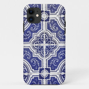 Capa Para iPhone 11 Padrão Rustic Vintage - Azulejos Portugueses - Az