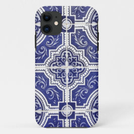 Capa Para iPhone 11 Padrão Rustic Vintage - Azulejos Portugueses - Azu