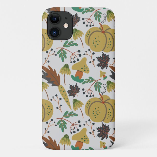 Capa Para iPhone 11 Padrão sem costura de abóboras e cenouras tropicai (Verso)