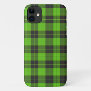 Capa Para iPhone 11 Padrão simples de tartã em verde escuro