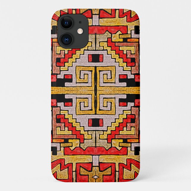 Capa Para iPhone 11 Padrão Tribal/Étnico Geométrico (Verso)