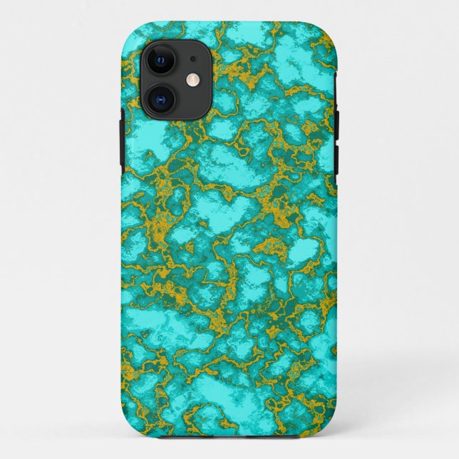 Capa Para iPhone 11 Padrão Turquesa (Verso)
