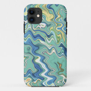 Capa Para iPhone 11 Padrão Único Chic Amarelo Azul Turquesa