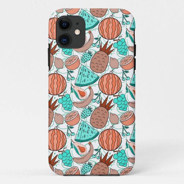 Capa Para iPhone 11 padrão uniforme de fruta | padrão da superfície da (Verso)