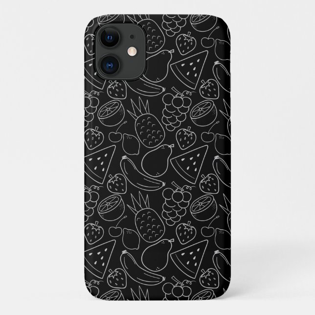 Capa Para iPhone 11 padrão uniforme de fruta | padrão da superfície da (Verso)