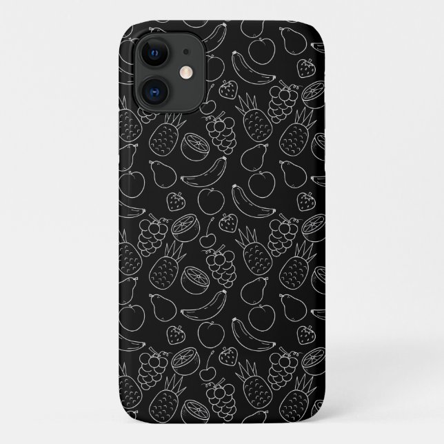 Capa Para iPhone 11 padrão uniforme de fruta | Padrão de superfície de (Verso)