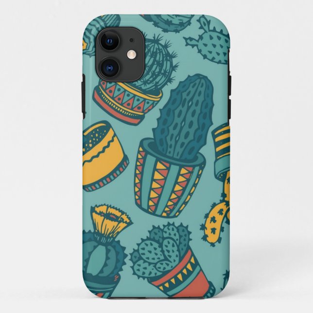 Capa Para iPhone 11 Padrão vegetal (Verso)