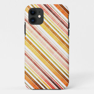 Capa Para iPhone 11 Padrão Vintage Autumn Stripes