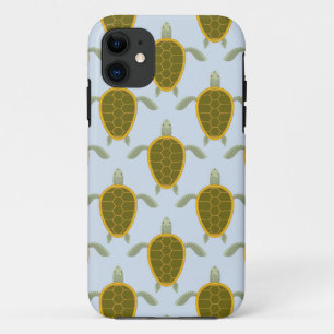 Capa Para iPhone 11 Padrões De Feixes De Tartarugas Marinhas