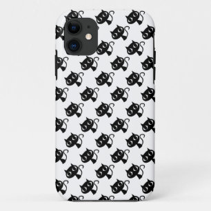 Capa Para iPhone 11 Padrões de gatos brancos pretos