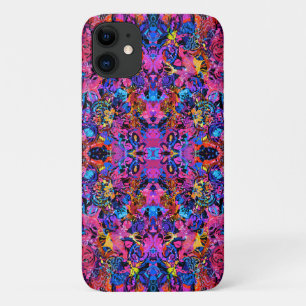 Capa Para iPhone 11 Padrões florais abstratos coloridos fofos
