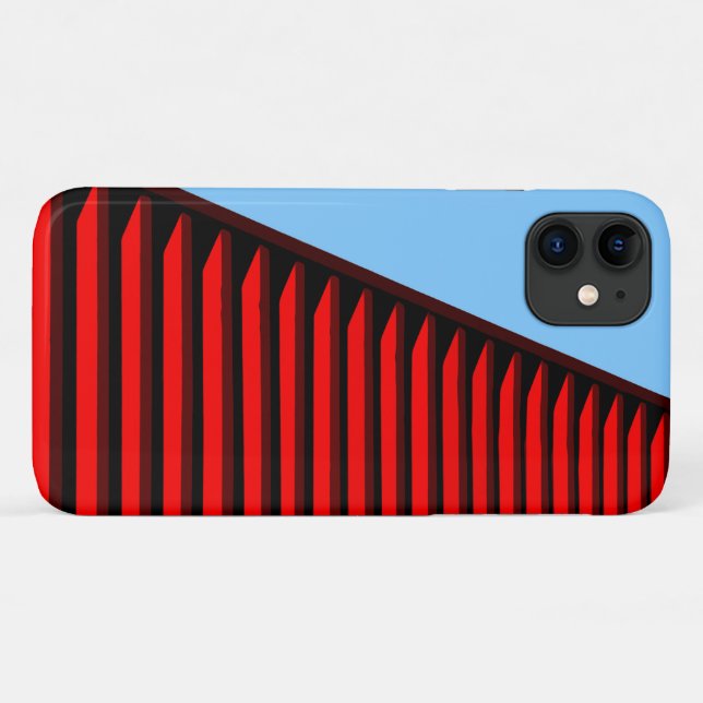 Capa Para iPhone 11 Padrões legal, vermelho e azul (Verso (horizontal))