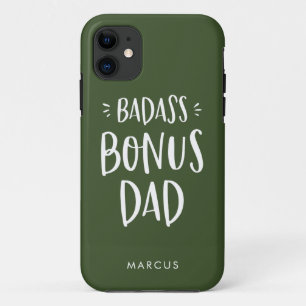 Capa Para iPhone 11 Pai de Bônus Verde Militar Personalizado