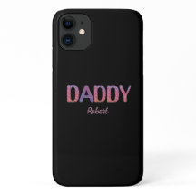 Pai de Nome Personalizado Preto &Roxo