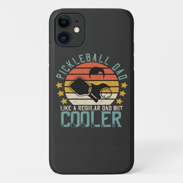 Capa Para iPhone 11 Pai De Pickleball Como Um Pai Regular Mas Mais Fri (Verso)