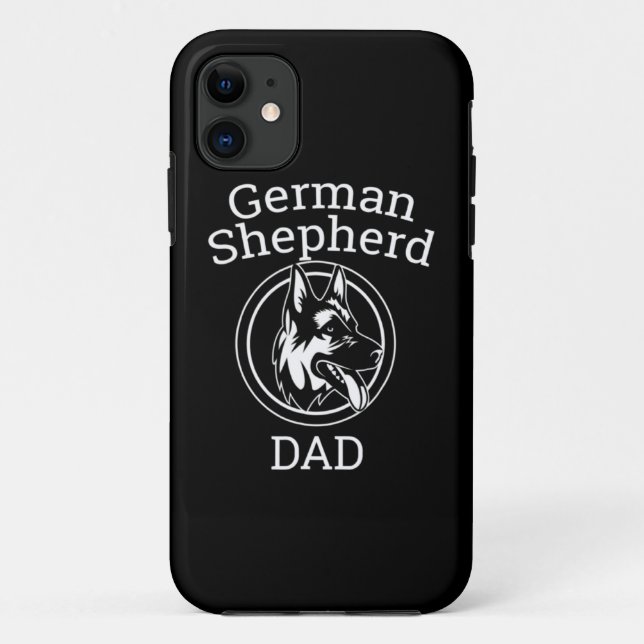 Capa Para iPhone 11 Pai do German shepherd Mens (Verso)