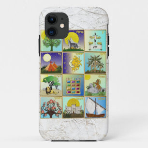 Capa Para iPhone 11 Painéis de Arte Judaica 12 Tribos de Israel