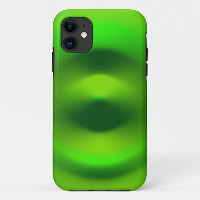 Capa Para iPhone 11 Paint Spiral Fundo Verde (Verso)