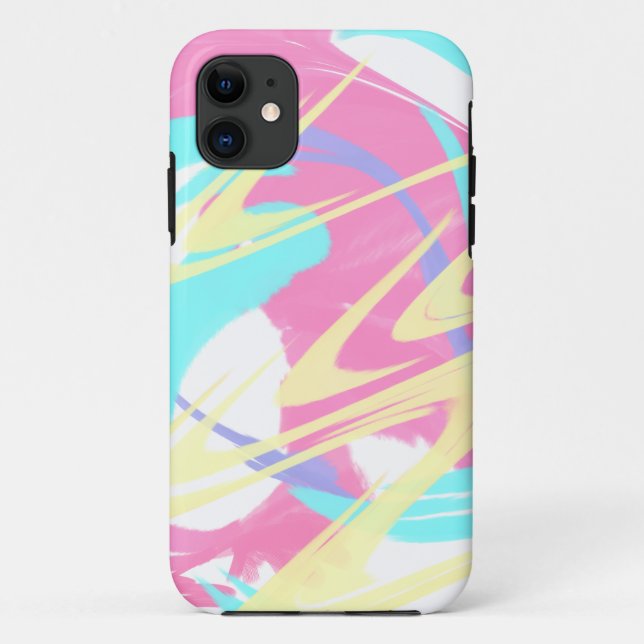 Capa Para iPhone 11 Paint Splatter Abstrato Art (Verso)