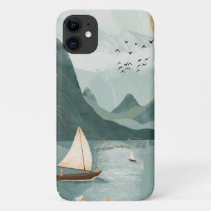 Capa Para iPhone 11 Paisagem Boho Abstrato (11)