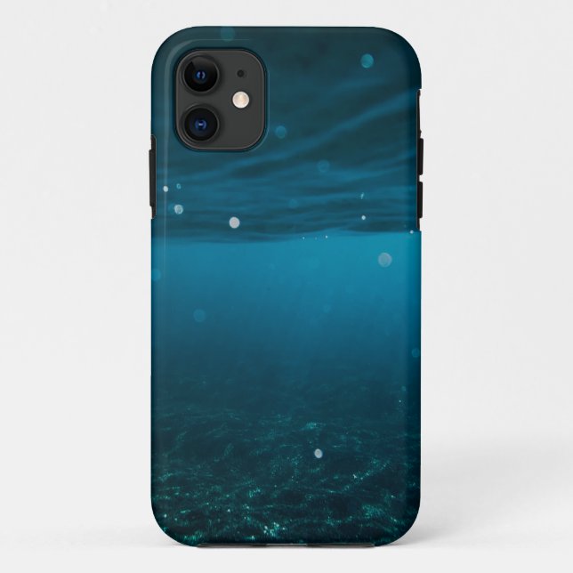 Capa Para iPhone 11 Paisagem marinha com praia, grande onda e caixa do (Verso)