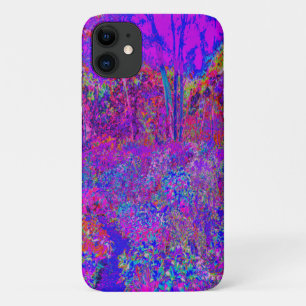 Capa Para iPhone 11 Paisagem Roxa Impressionista Psicodélica