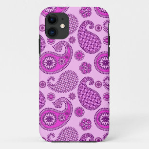 Capa Para iPhone 11 Paisley, orquídea e ametista roxo
