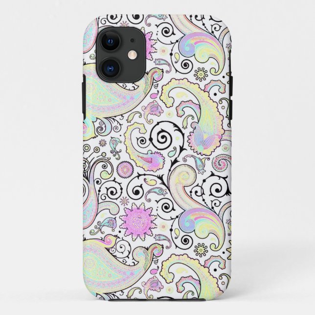 Capa Para iPhone 11 paisley pastel (Verso)