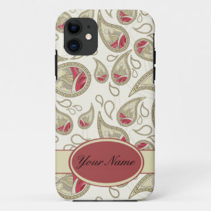 Capa Para iPhone 11 Paisley sem emenda com flor