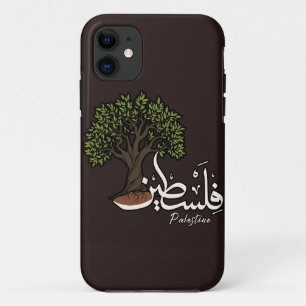 Capa Para iPhone 11 Palavra Árabe Palestina com Árvore Oleícola Palest