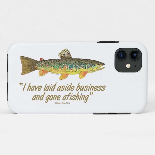 Capa Para iPhone 11 Palavras Antigas de Pesca (Verso (horizontal))