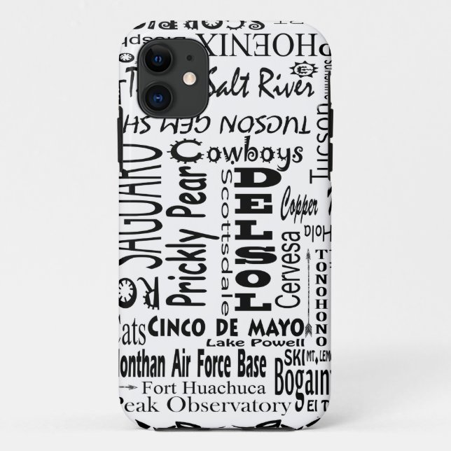 Capa Para iPhone 11 Palavras de efeito do Arizona (Verso)